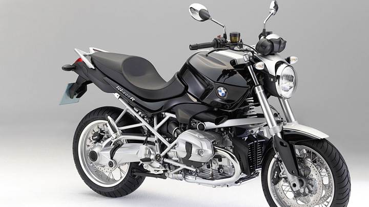 BMW R1200R In Black Side Pose